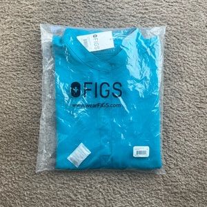figs top limited edition “teal” size large.
